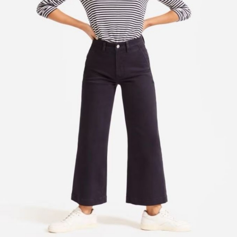 everlane the wide leg crop pant